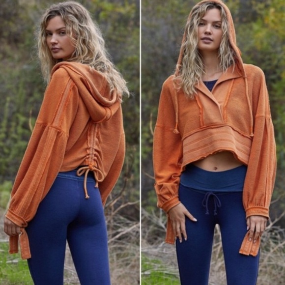 Free People Tops - NWT! Free People Half Court Sweatshirt Paprika S